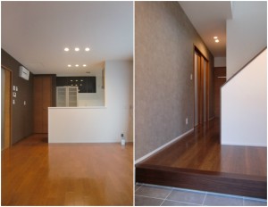 リビング、玄関ホール