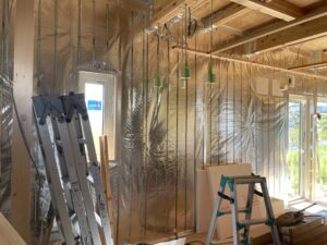 壁の断熱気密処理完了